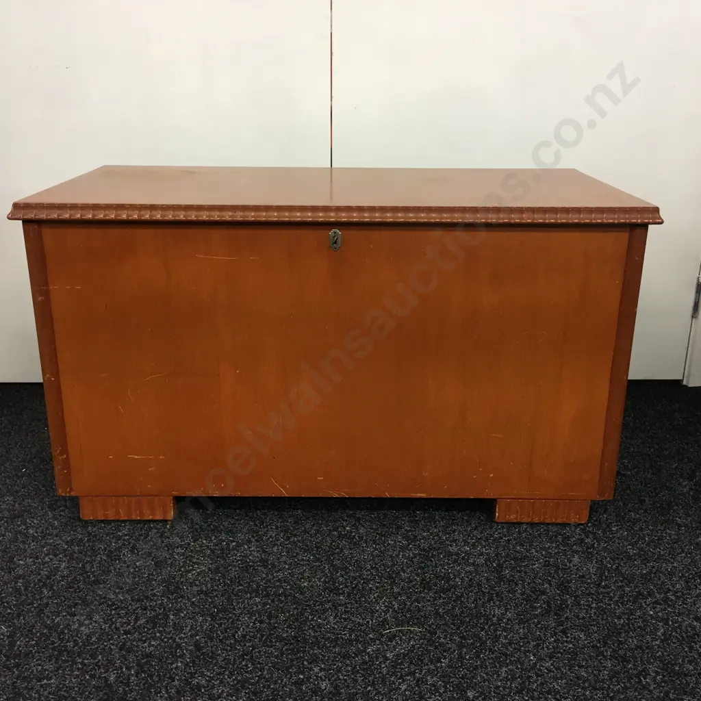 Art Deco Stained Pine Blanket Box H53,W92,D46cm. Image 1++