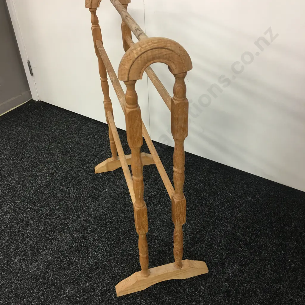 Pine Freestanding Towel Rail, 77 x 63cm Image 1++