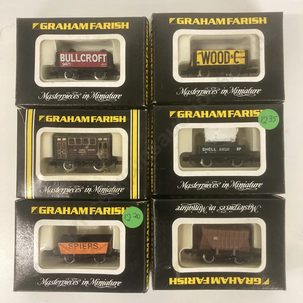 Lot of 6 x Boxed Vintage Graham Farish Rolling Stock Image 1++