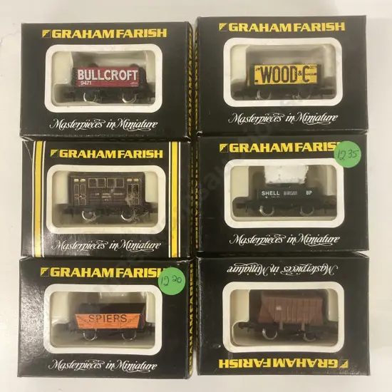 Lot of 6 x Boxed Vintage Graham Farish Rolling Stock