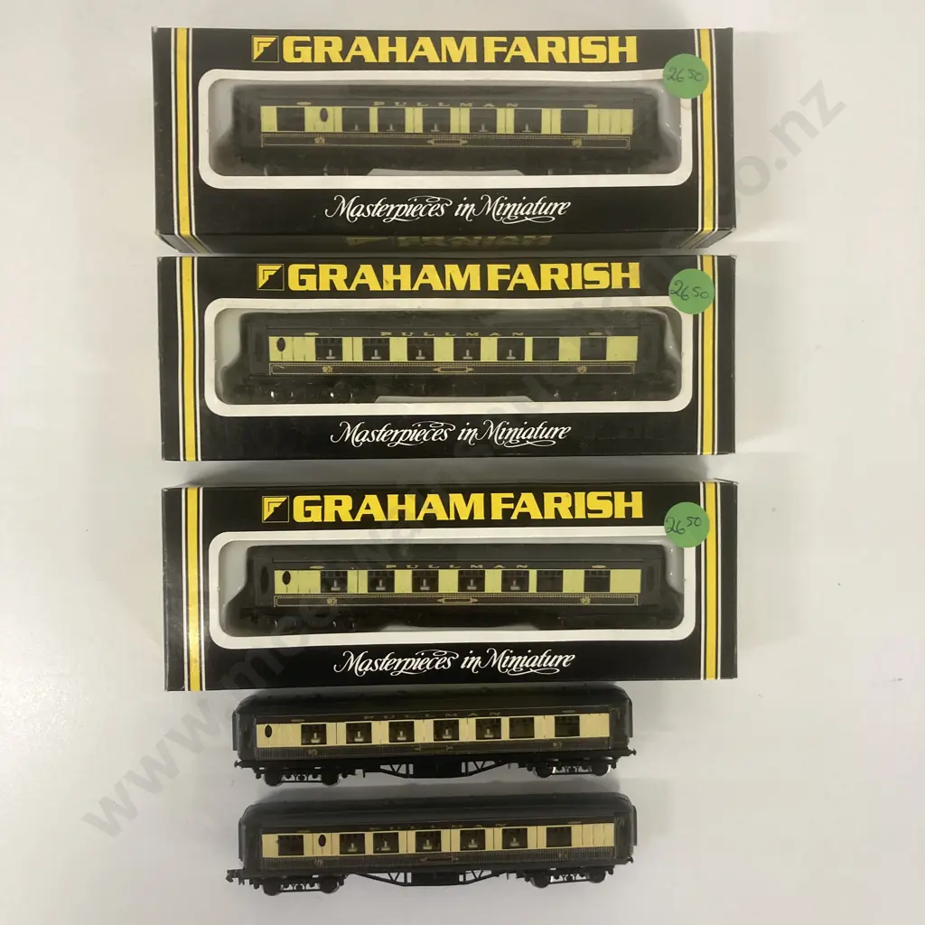 Graham Farish N Gauge #0646 Pullman Diner x 5, 3 x Boxed Image 1++