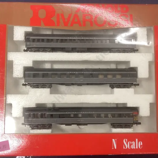 Boxed Arnold Rivarossi N Scale Union Pacific Passenger 3 Car Set #0537