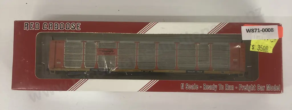 Boxed N Scale Red Caboose RM-19107-26 Rio Grande, Auto Rack, Enclosed, (Sold With -05) Image 1++