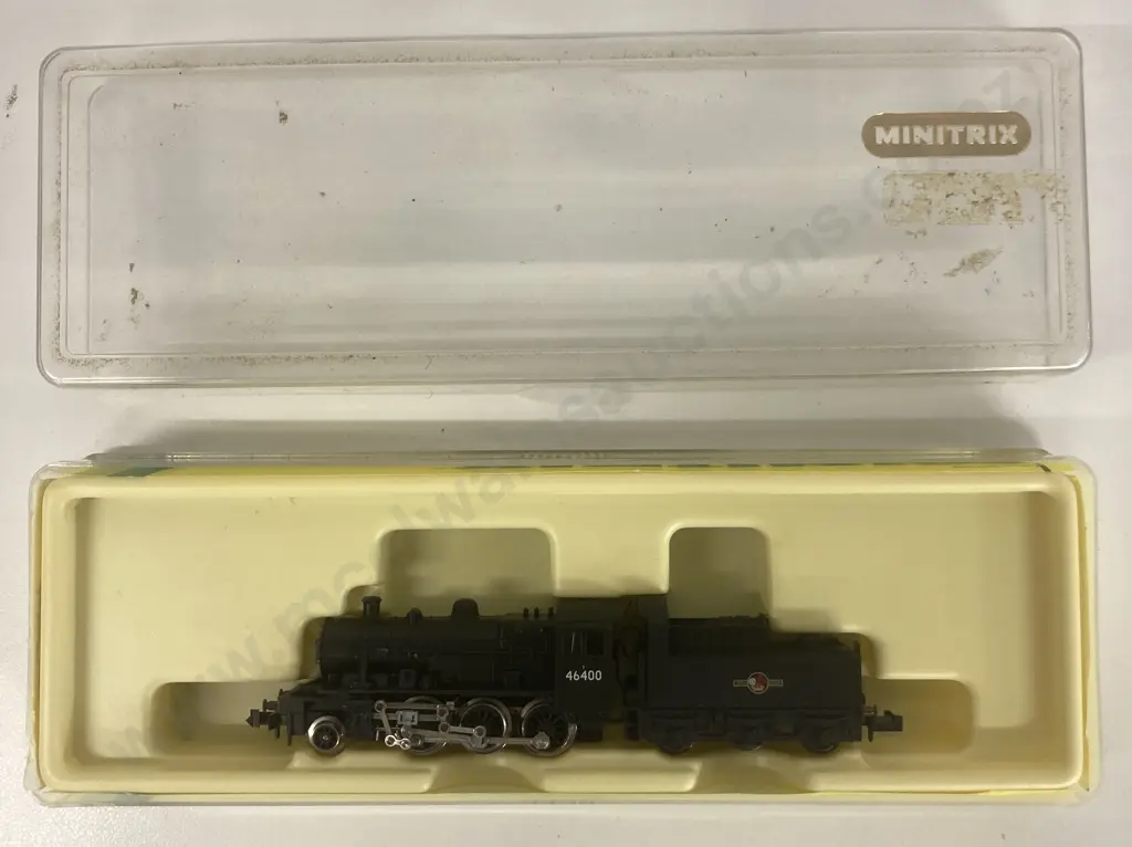 Minitrix 12039 N Gauge Ivatt Class 2MT 46400 British Railways Black, Boxed Image 1++