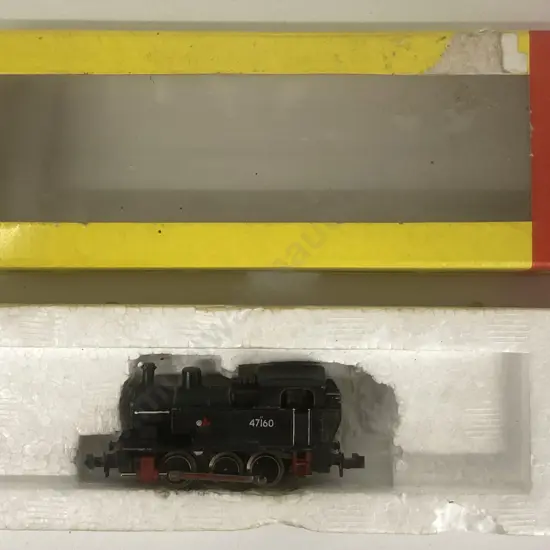 Minitrix N201 N Gauge Class 2F 0-6-0 47160 in British Raiways Black, Boxed
