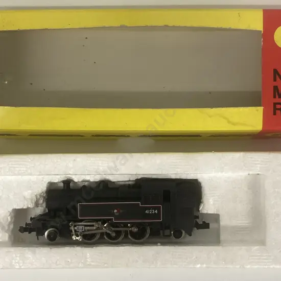 Minitrix N205 N Gauge Class 2MT 2-6-2 41234 in British Railways Black,Boxed