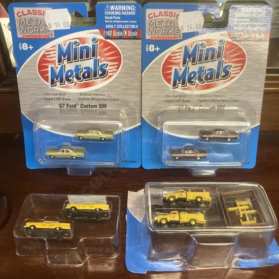 4 x N Scale Mini Metals Vehicle Packs, Sealed