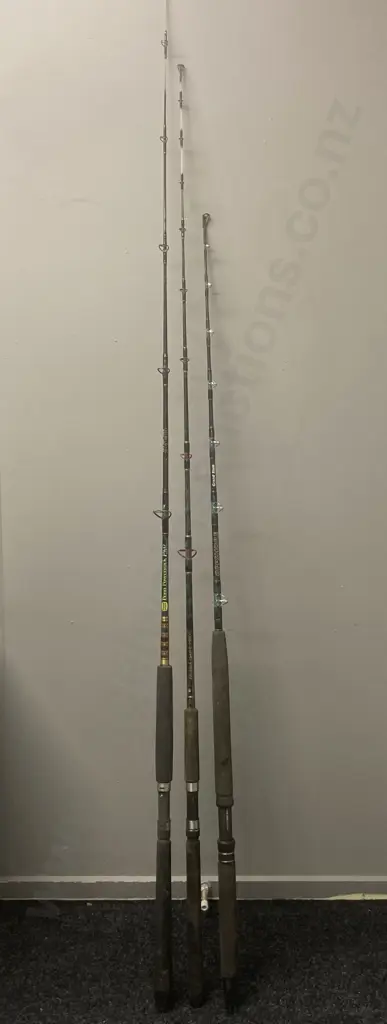 Fishing Rods x 3 - Penn Powerstick Prto 7001 TLBM, Abu Garcia Ultra Cast Pro & Fish City Grand Slam Standup IGFA Image 1++