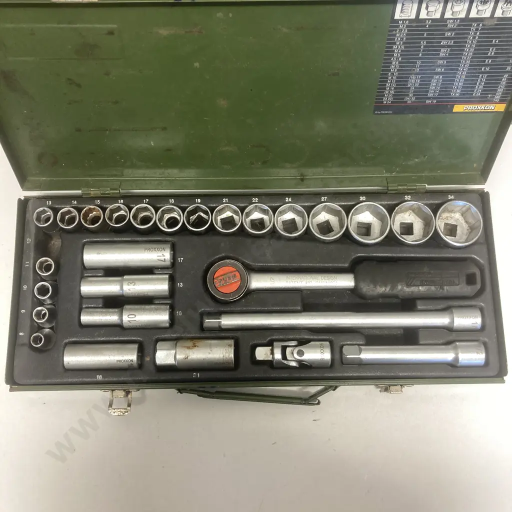 Praxxon Tools Socket Set In Metal Case Image 1++