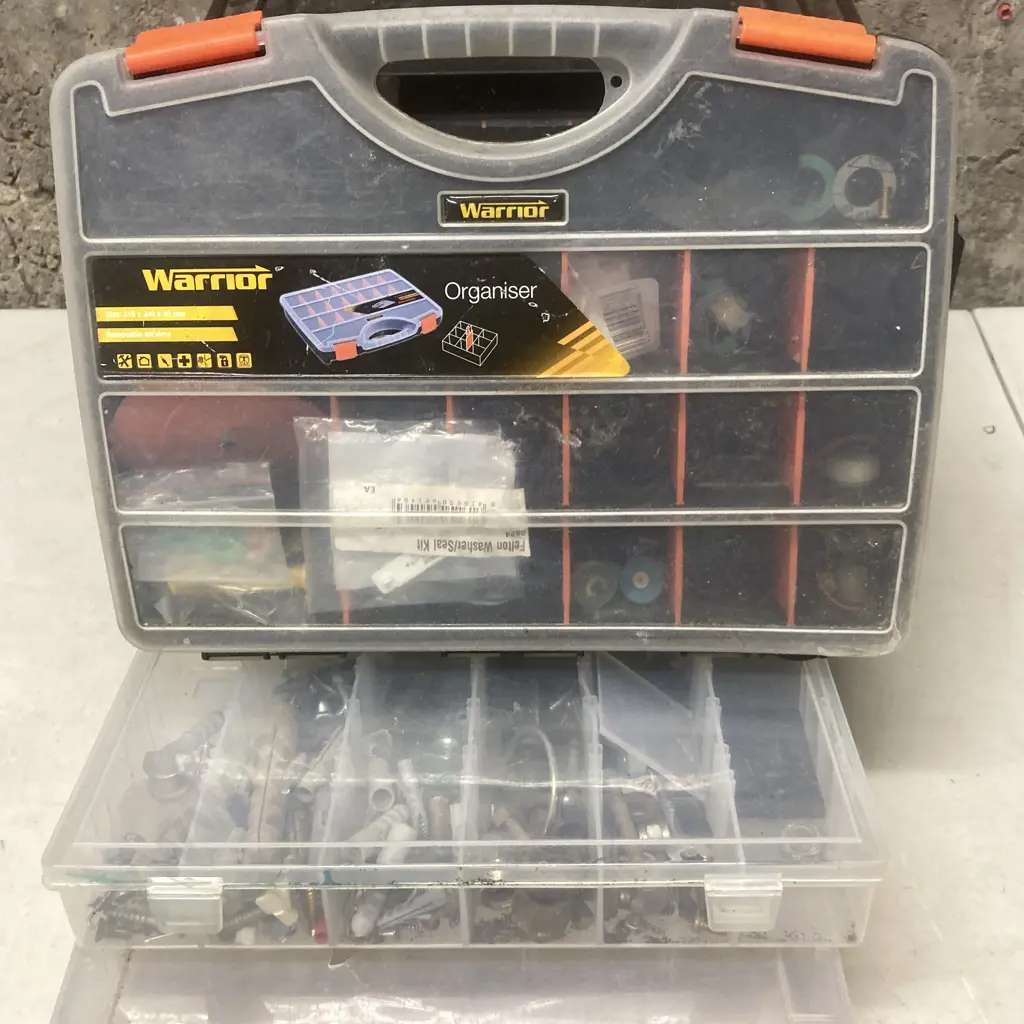 Plastic Sorter Drawers x 6 With Contents Image 1++