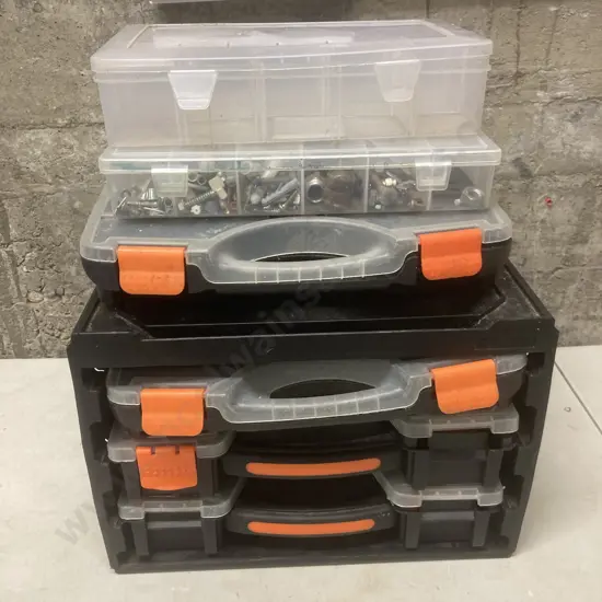 Plastic Sorter Drawers x 6 With Contents
