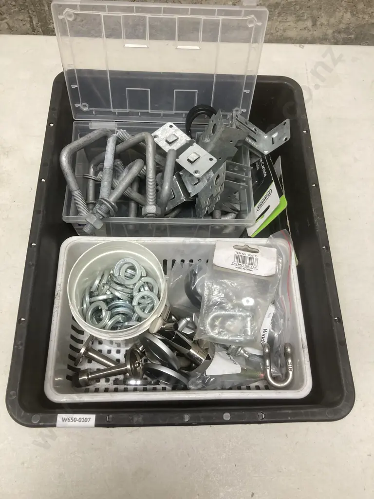 Box Lot Hardware, U-Bolts Etc Image 1++