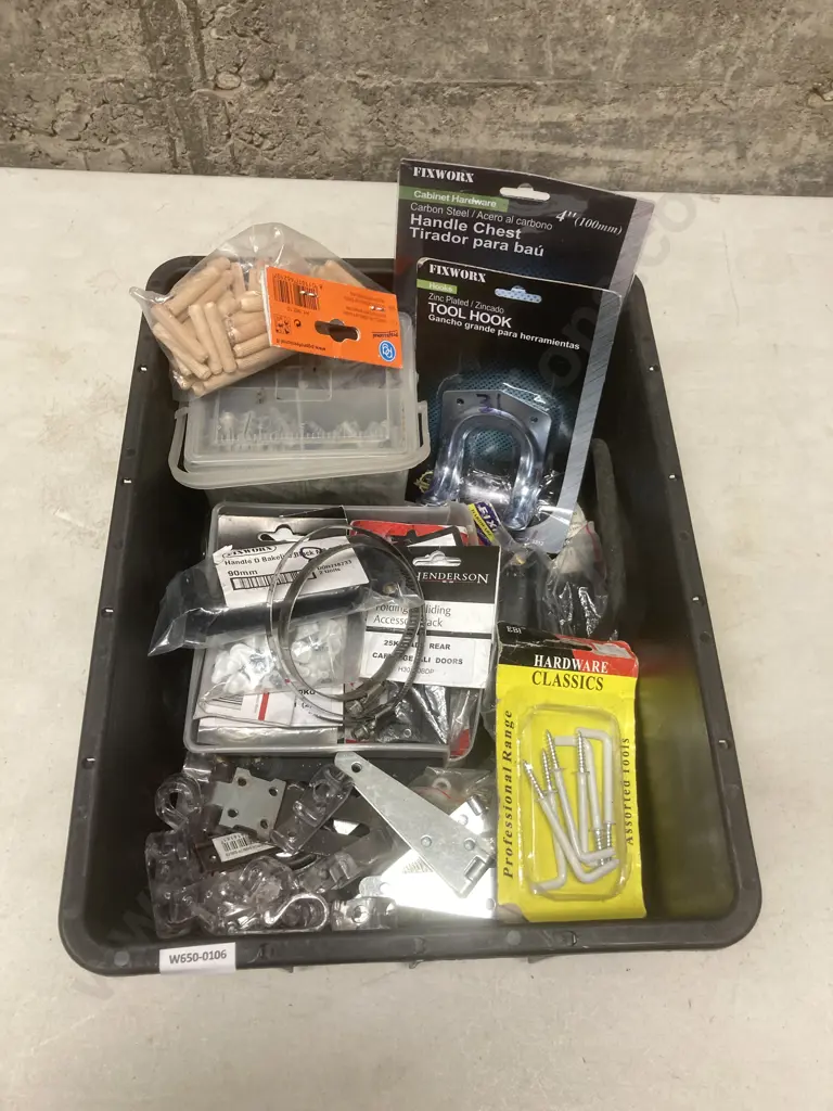 Box Lot Hardware, Dowels Etc Image 1++