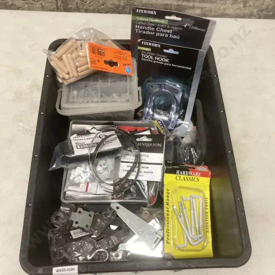 Box Lot Hardware, Dowels Etc