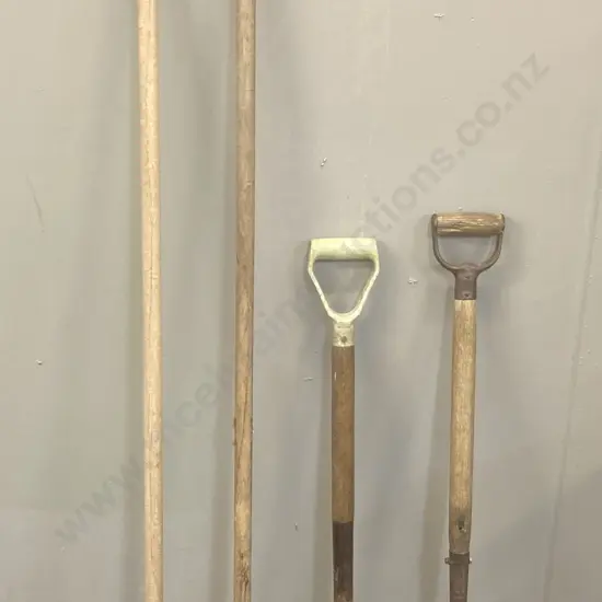 Garden Fork, Spade, Cultivator, Arrow Head Hoe, Wood Handles