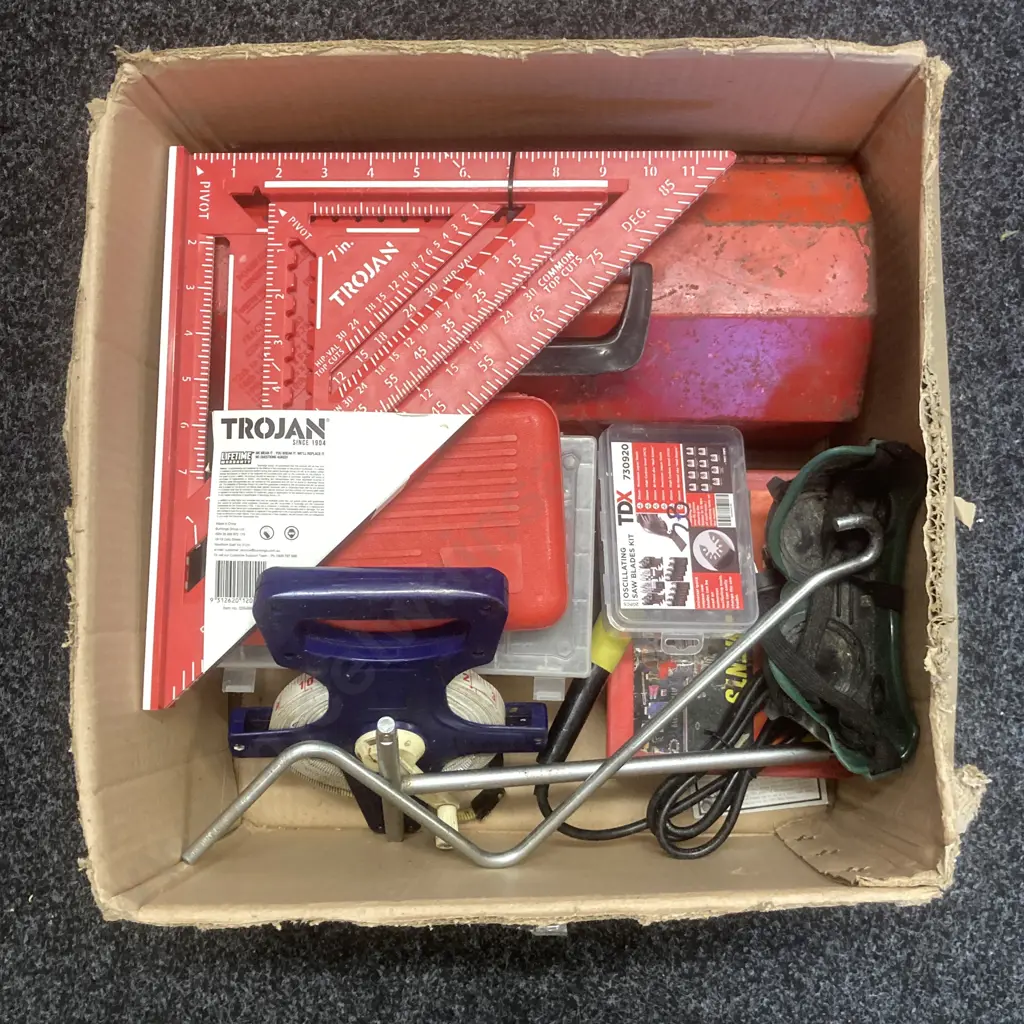 Red Steel Toolbox, Champion Cotter Pin Set, Tools Etc Image 1++