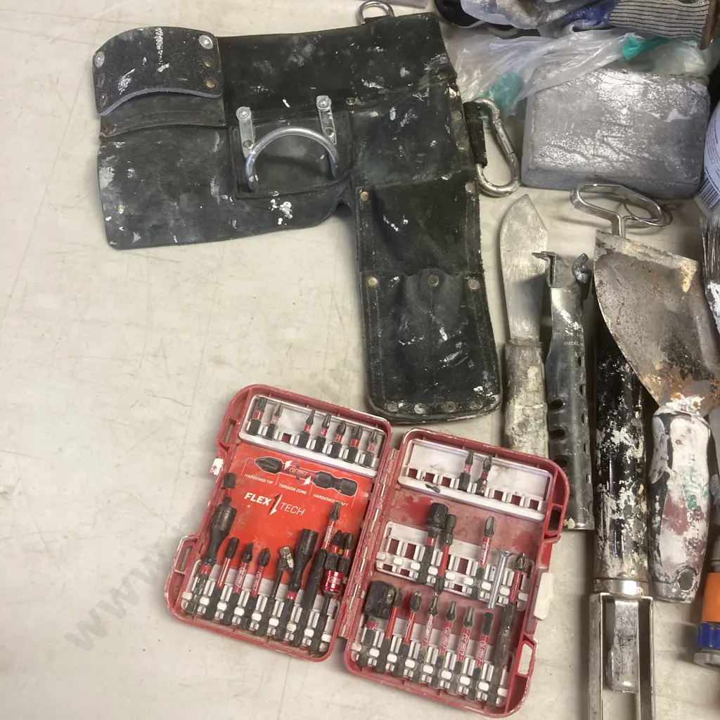 Irwin Carry Bag, Plastering Gear, Rivet Coat, Leather Tool Pouch Etc Image 1++