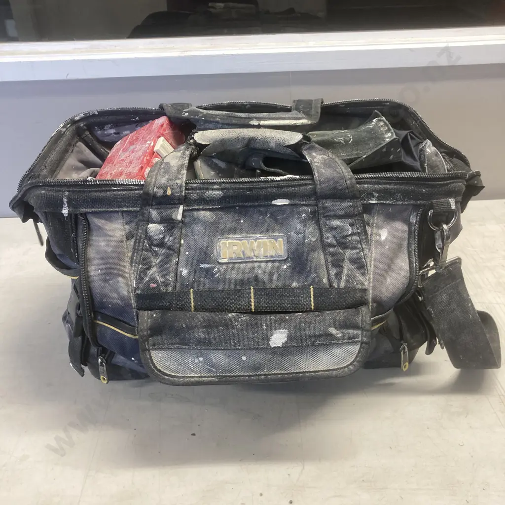 Irwin Carry Bag, Plastering Gear, Rivet Coat, Leather Tool Pouch Etc Image 1++