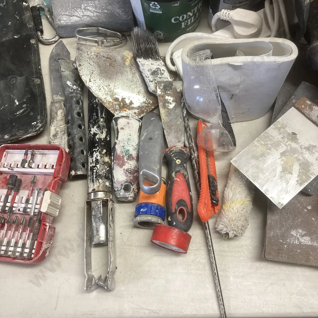 Irwin Carry Bag, Plastering Gear, Rivet Coat, Leather Tool Pouch Etc Image 1++