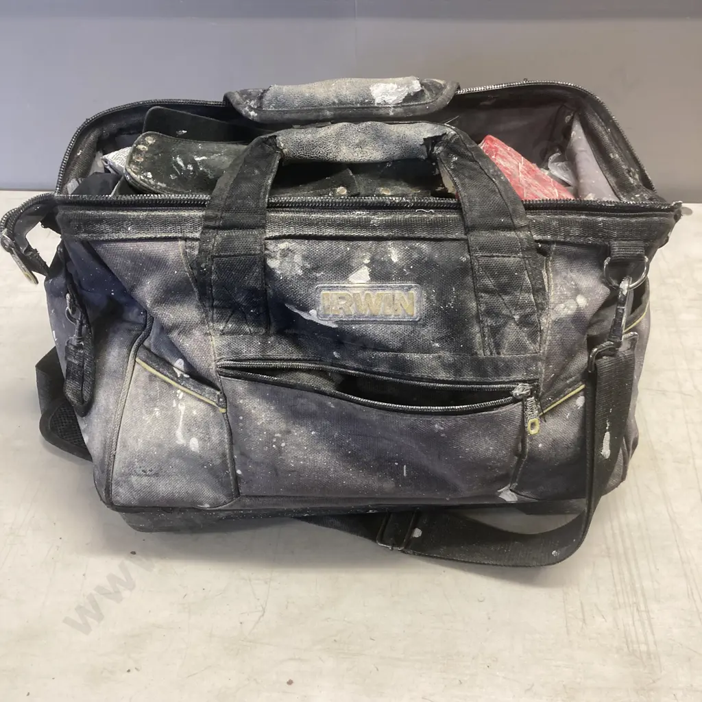 Irwin Carry Bag, Plastering Gear, Rivet Coat, Leather Tool Pouch Etc Image 1++