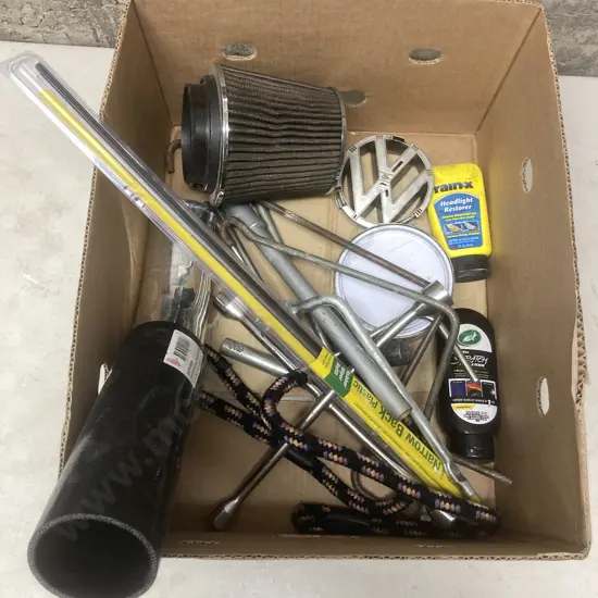 Box Lot Car Items, Rope Etc (Unable to Sell Donated)