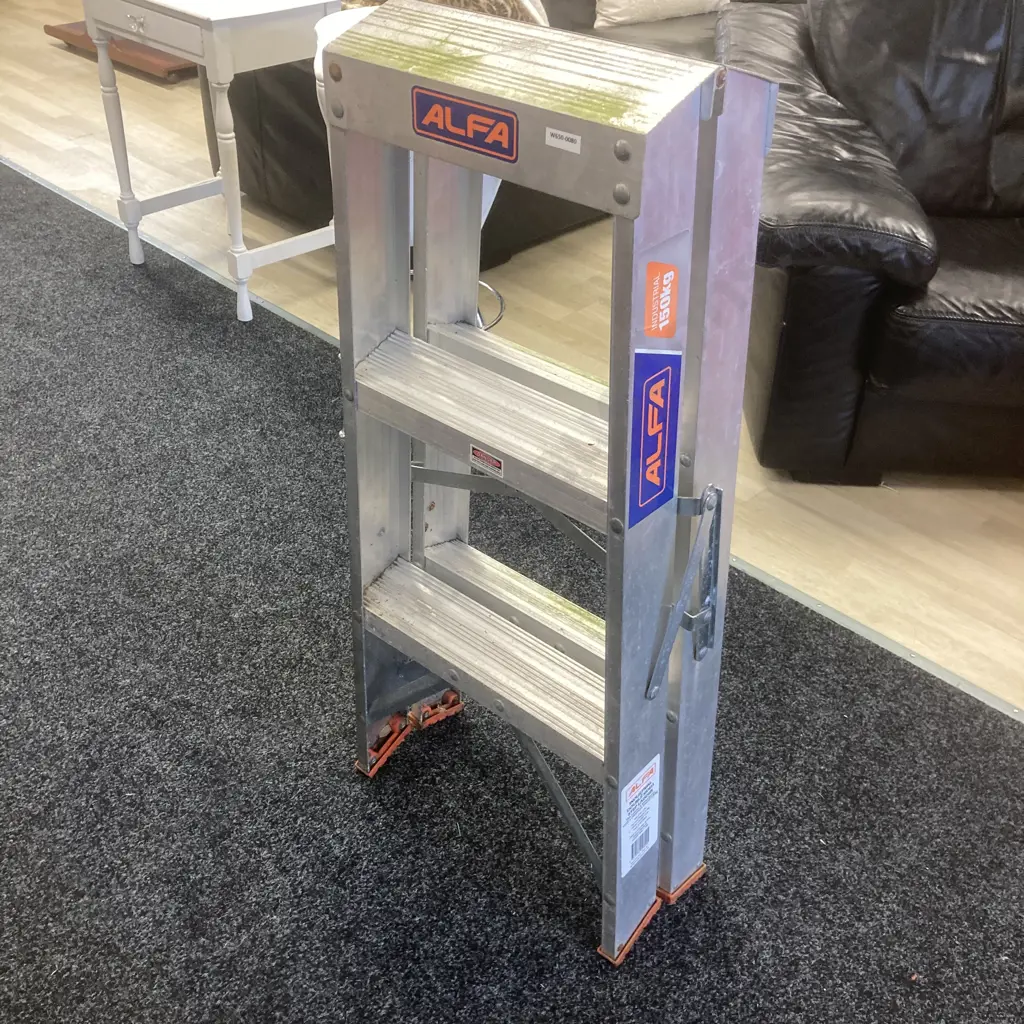 Alfa Industrial Double Sided Step Ladder, 0.9m, 150Kg Image 1++