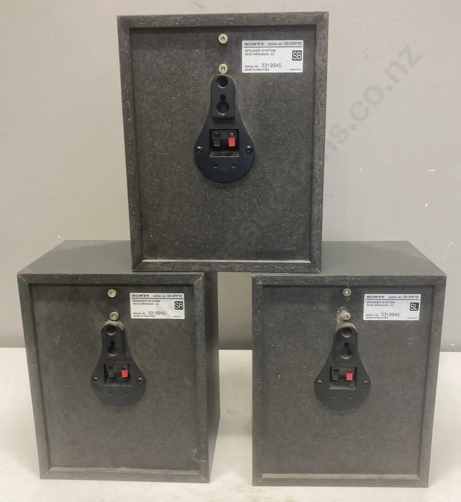 Set of 3 Sony SS-SRP16 Speakers, 4Ohm, 22 x 17cm Image 1++