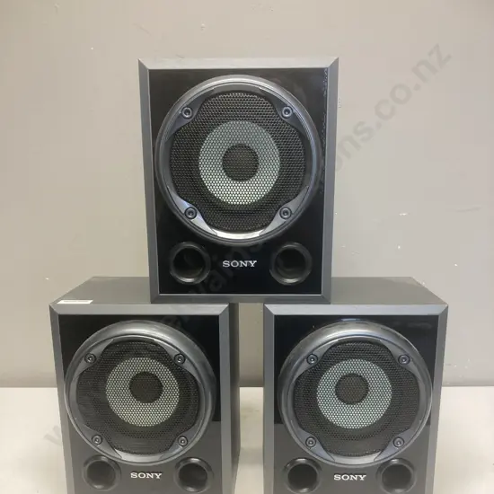 Set of 3 Sony SS-SRP16 Speakers, 4Ohm, 22 x 17cm