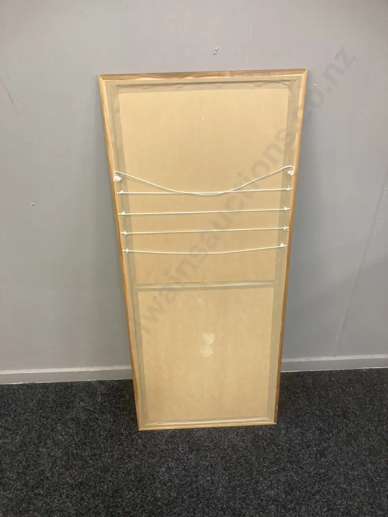 Rattan Laundry Hamper With 104 x 44cm Wooden Framed Wall Mirror Image 1++