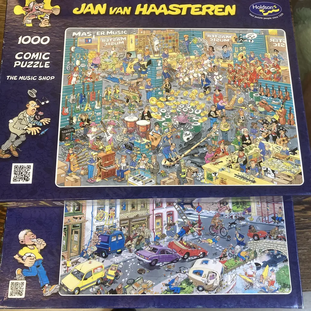 Lot of 7 1000 Piece Puzzles, Jan Van Haasteren, Mike Jupp Etc Image 1++