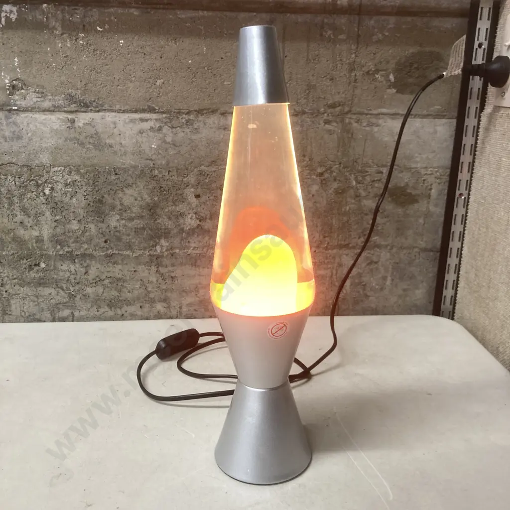 Lava Lamp & 40 x 30cm Black Marble Cutting Board Image 1++