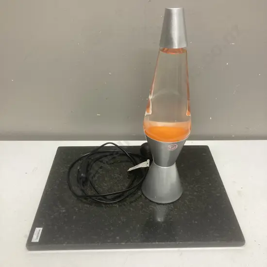 Lava Lamp & 40 x 30cm Black Marble Cutting Board