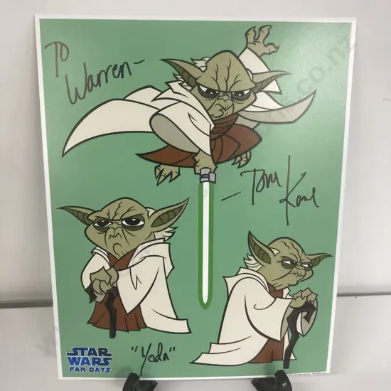 Tom Kane Autographed Signed Yoda 8x10" Photo Star Wars