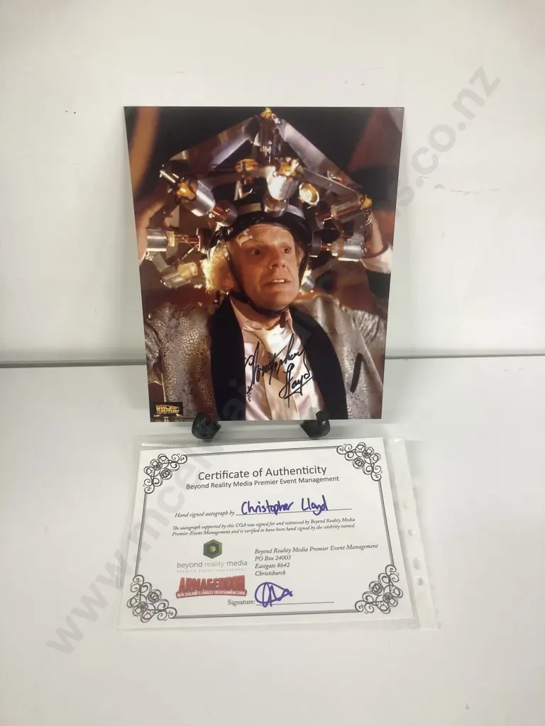 Christopher Lloyd Autographed Photo from Back To The Future with COA, 10x8" Image 1++
