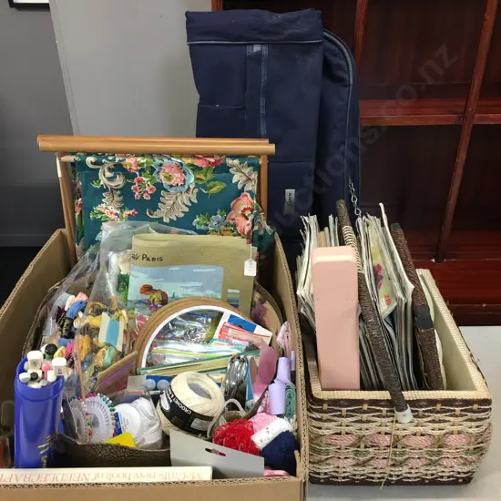 Assorted Haberdashery, Patterns, Airport Bag