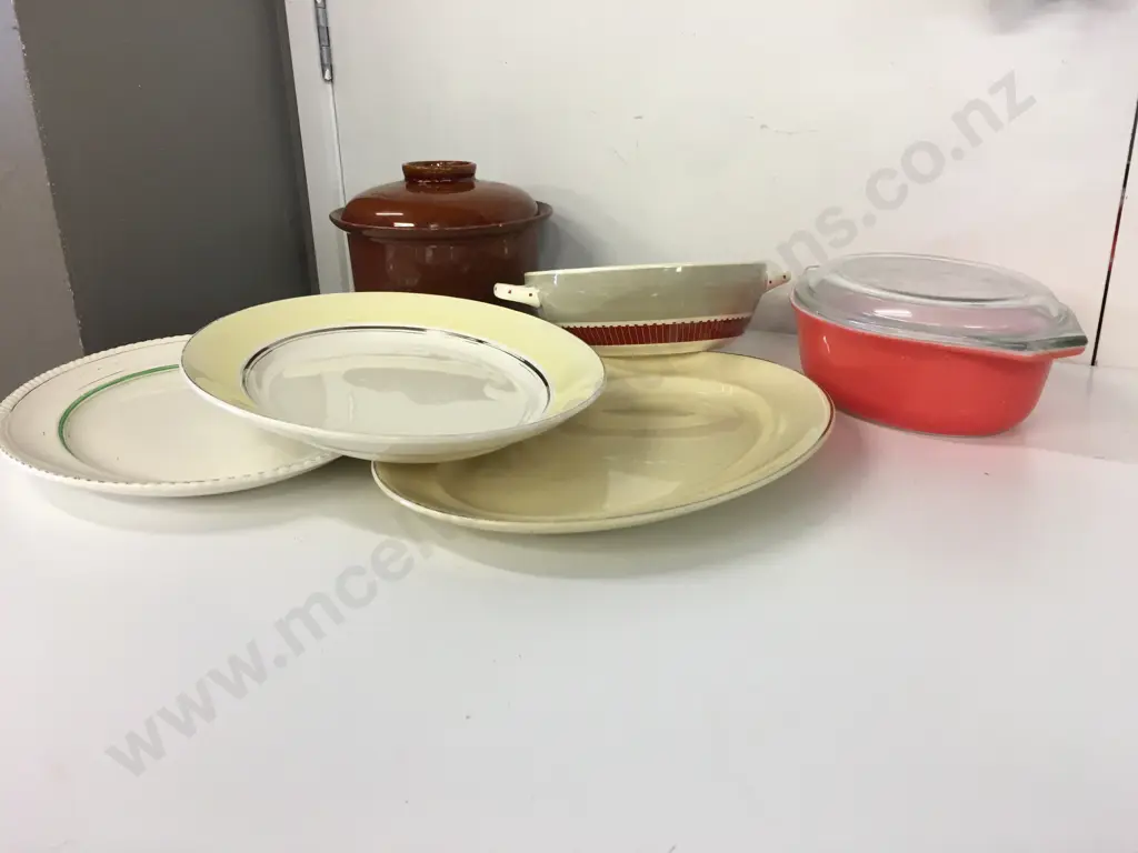 Selection Of Large Serving Plates, NZ Made Casserole Dish Etc Image 1++