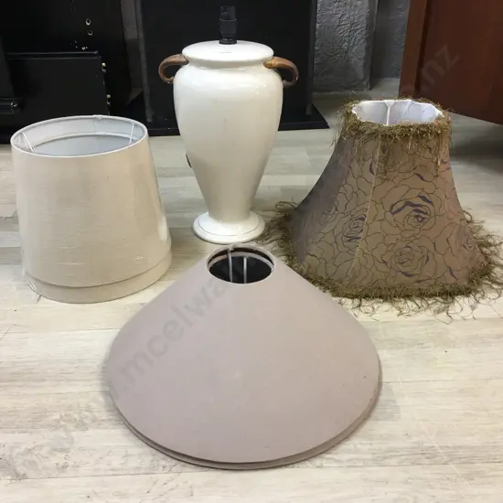 Cream Table Lamp Base H45cm With Assorted Shades