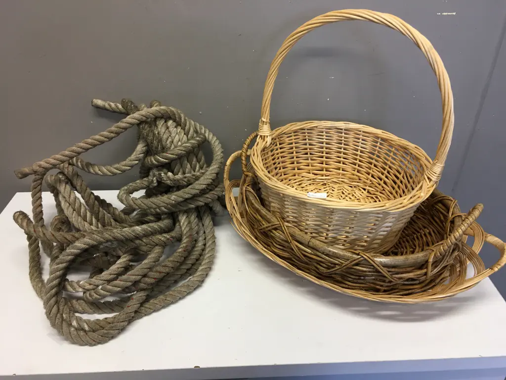 Selection Of Cane Ware & Rope Image 1++