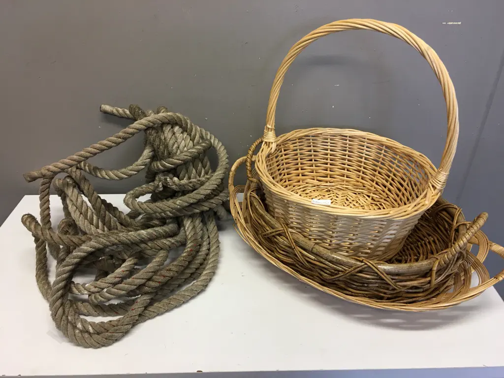 Selection Of Cane Ware & Rope Image 1++
