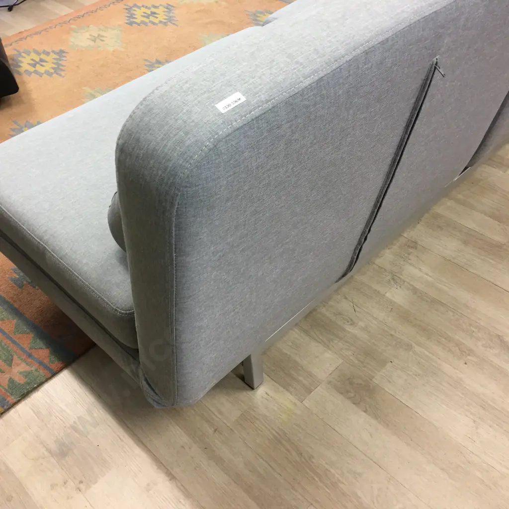Nood Swizzle Sofa Bed In Pale Grey Colour. H79 W184 D79cm Image 1++