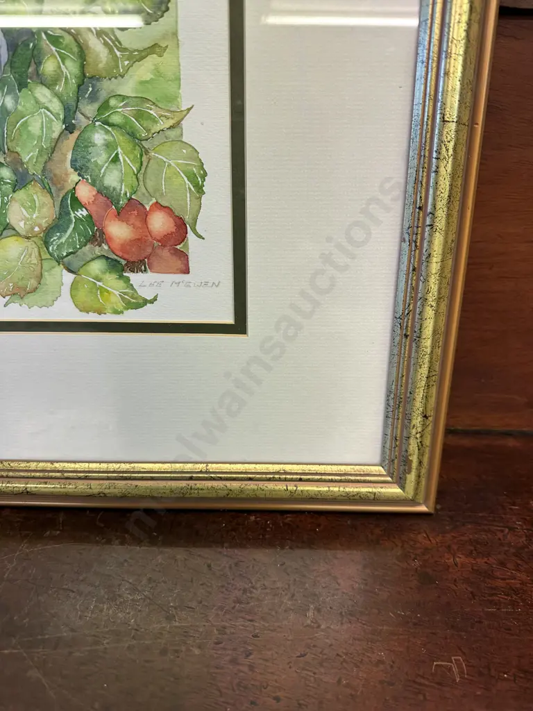 Framed Water Colour Titled Rosa Nevada Artist Lee McEwen Image 1++