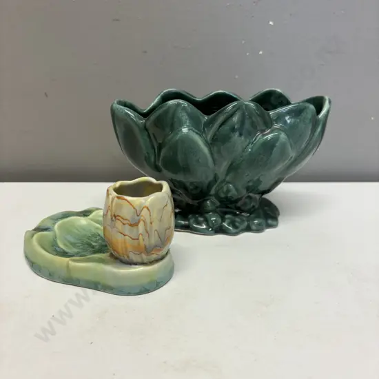 Studio Pottery items including Beswick Eggcup?