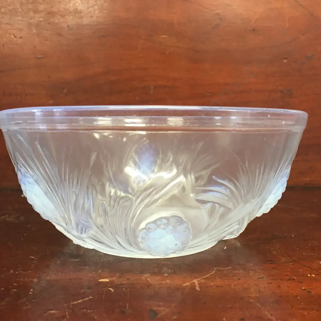 1930s Jobling Opalique Art Deco Opalescent Glass Bowl #777173 Image 1++