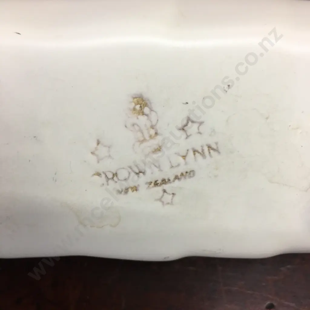Crown Lynn Cream Trough Vase L23cm Image 1++