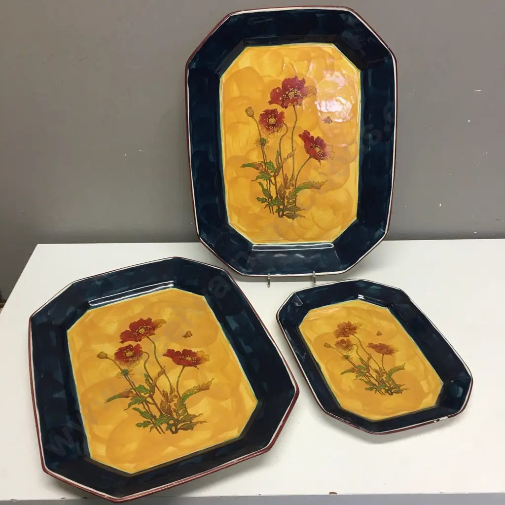 Robert Gordon Australia 'Wild Poppy' Platters Image 1++