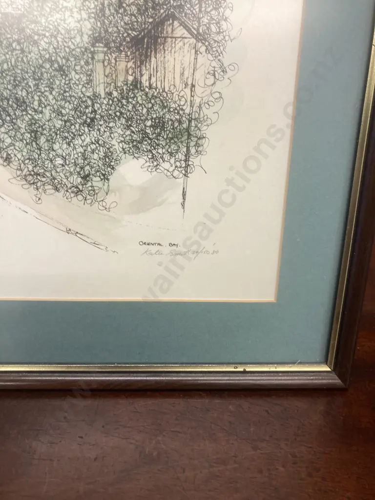 Katie Smith "Oriental Bay" Limited Edition Print 59/150 Signed & Dated 80. 62 x 47cm Image 1++