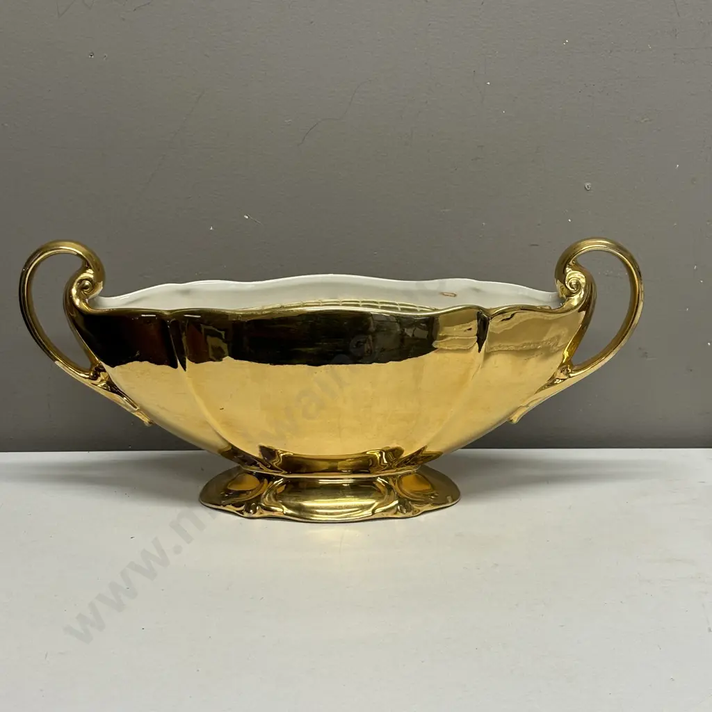 Royal Winton Gilded Large Two handled Vase. L41cm H17cm Image 1++