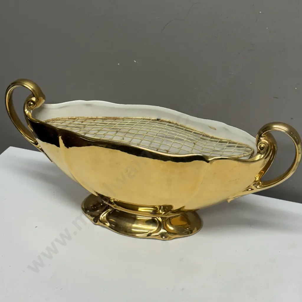 Royal Winton Gilded Large Two handled Vase. L41cm H17cm Image 1++