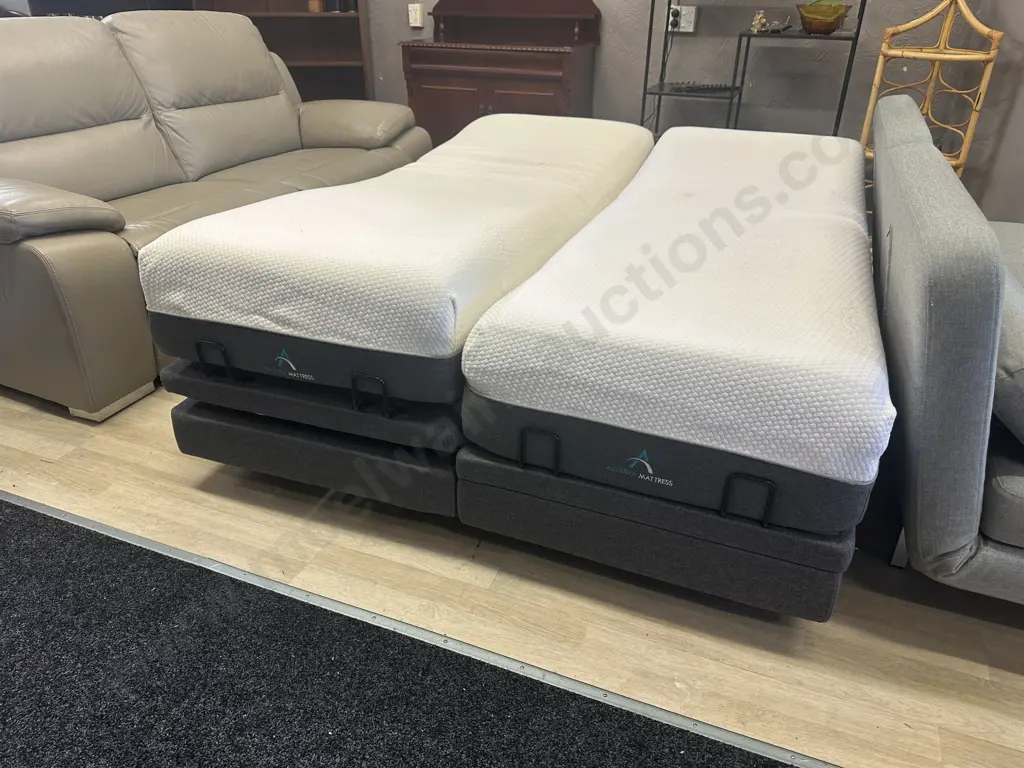 Adjusta Bed Dual Queen (75 x 203 x 2) Split Base, Wireless Remotes, Massage Therapy, Anti-Snore, Zero Gravity Image 1++