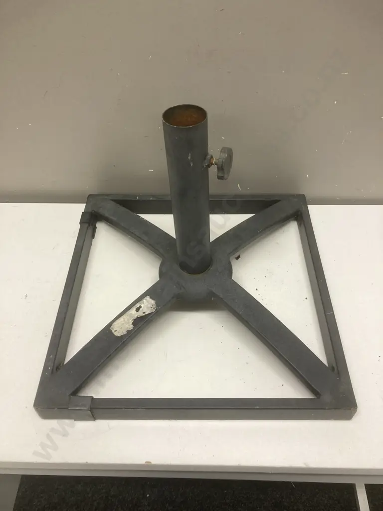 Large Wooden / Fabric Sun Umbrella With Steel Stand Image 1++